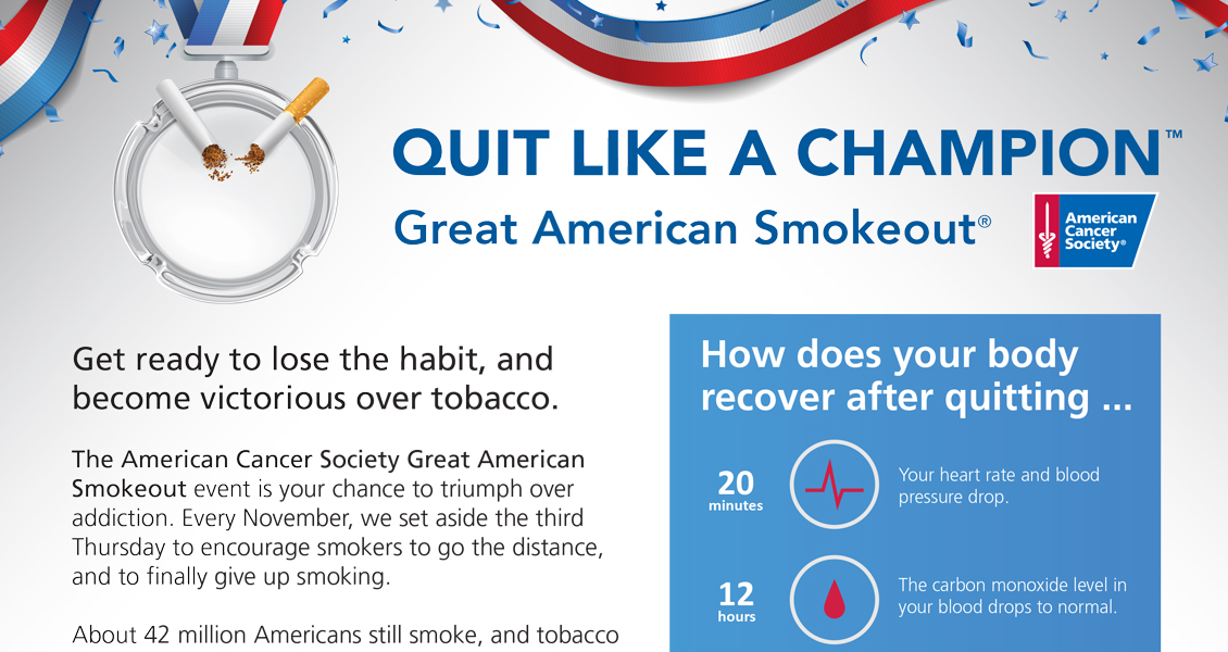 American Cancer Society Great American Smokeout, Quit Like A Champion LGBT Poster